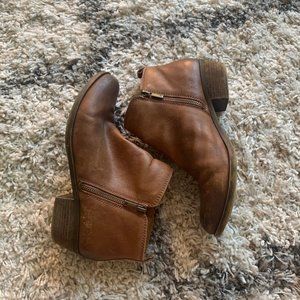 Lucky Brand Basel Booties - Brown Leather